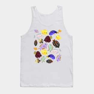 Cute Aquarium Tang Fish Pattern Tank Top